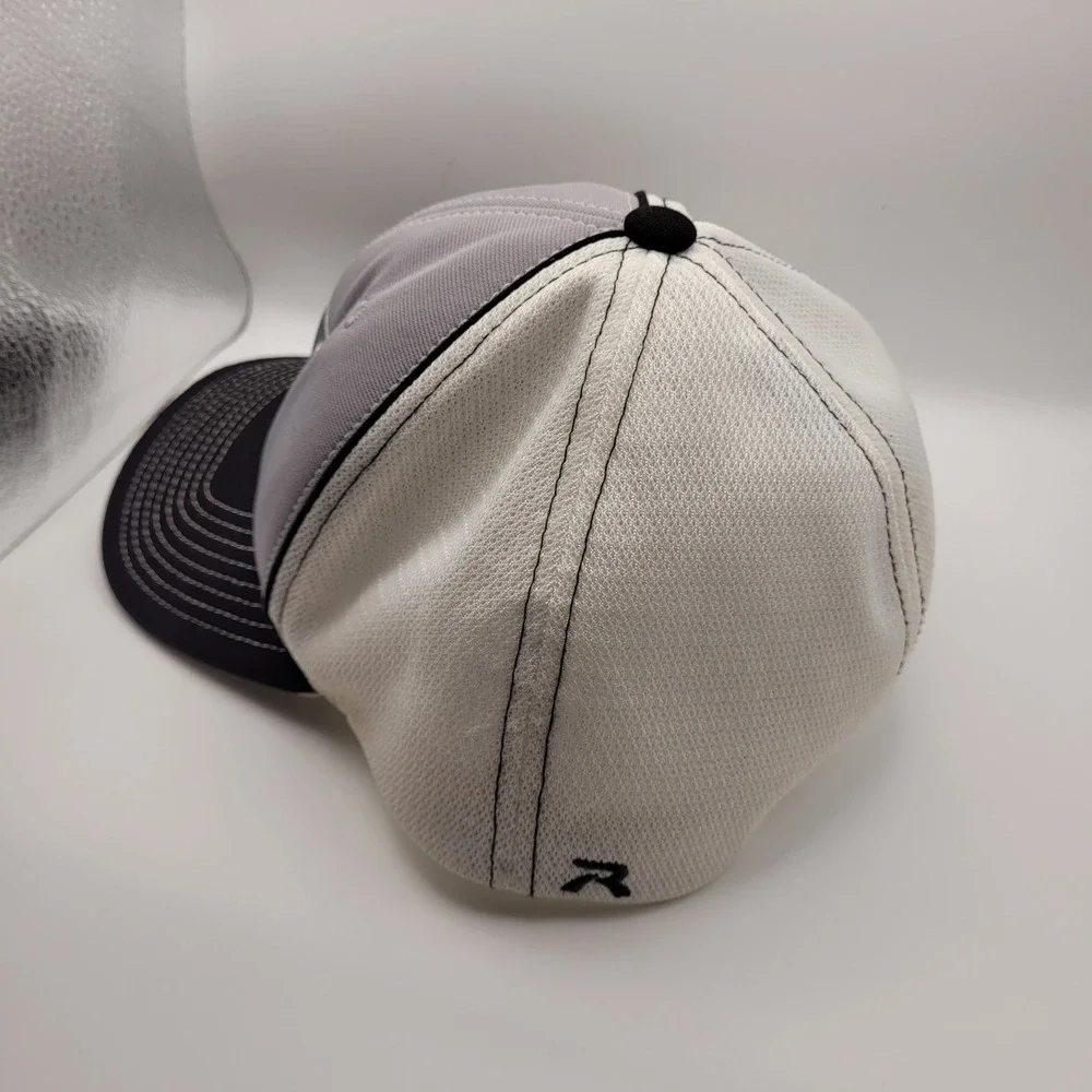 Richardson 172 Flexfit Hat Grey White Mesh Back Embroidered Letter H LG-XL Cap